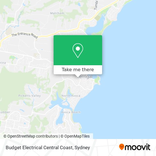 Budget Electrical Central Coast map