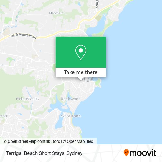 Mapa Terrigal Beach Short Stays
