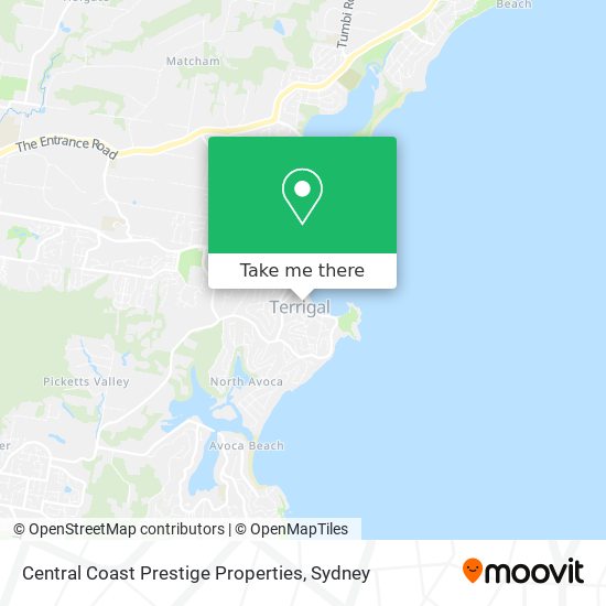 Central Coast Prestige Properties map