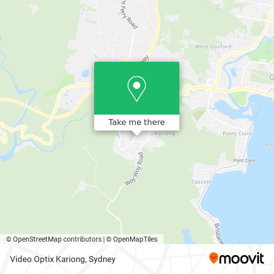 Mapa Video Optix Kariong