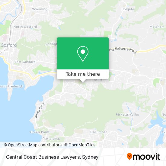 Central Coast Business Lawyer's map