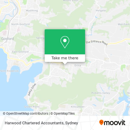 Harwood Chartered Accountants map