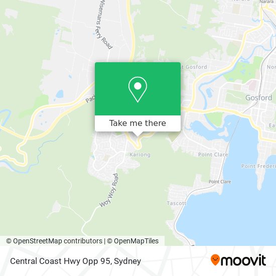 Central Coast Hwy Opp 95 map