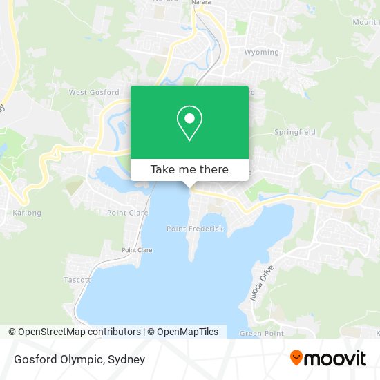 Gosford Olympic map