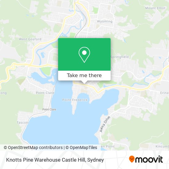 Mapa Knotts Pine Warehouse Castle Hill