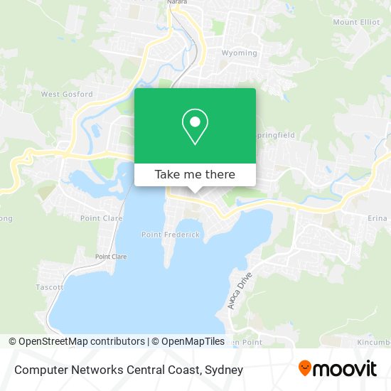 Mapa Computer Networks Central Coast