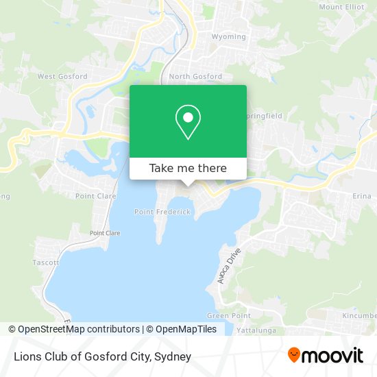 Mapa Lions Club of Gosford City