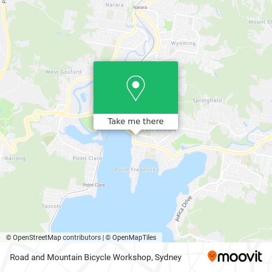 Road and Mountain Bicycle Workshop map