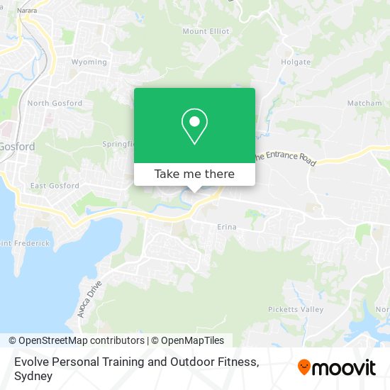 Mapa Evolve Personal Training and Outdoor Fitness