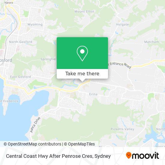 Central Coast Hwy After Penrose Cres map