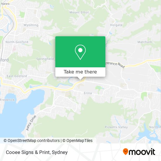 Cooee Signs & Print map