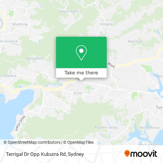 Terrigal Dr Opp Kuburra Rd map