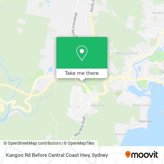 Kangoo Rd Before Central Coast Hwy map