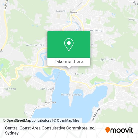 Central Coast Area Consultative Committee Inc map