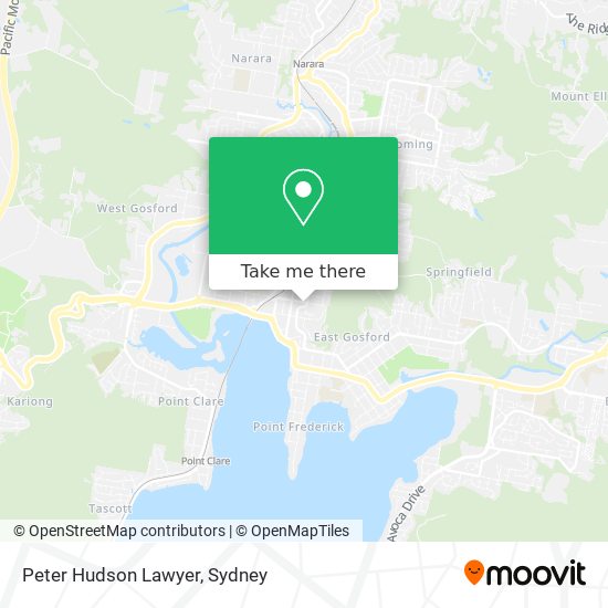 Peter Hudson Lawyer map