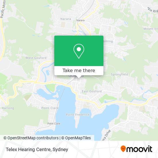 Telex Hearing Centre map