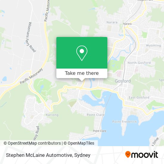 Mapa Stephen McLaine Automotive