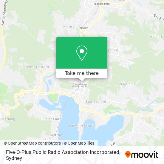 Five-O-Plus Public Radio Association Incorporated map