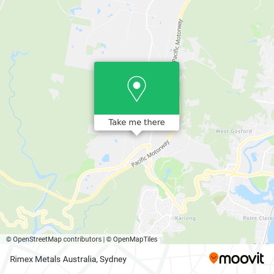 Mapa Rimex Metals Australia