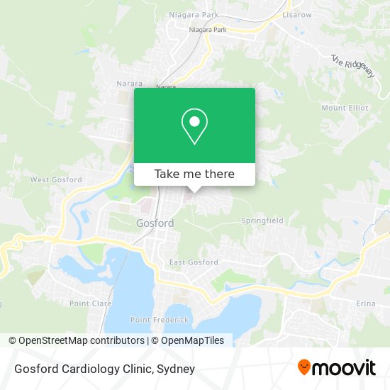 Mapa Gosford Cardiology Clinic