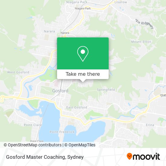 Mapa Gosford Master Coaching