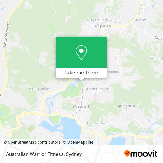 Australian Warrior Fitness map