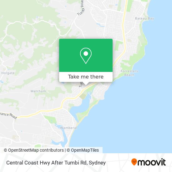 Central Coast Hwy After Tumbi Rd map
