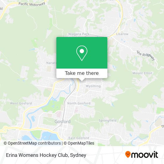 Erina Womens Hockey Club map