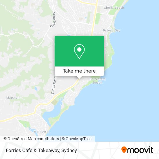 Mapa Forries Cafe & Takeaway