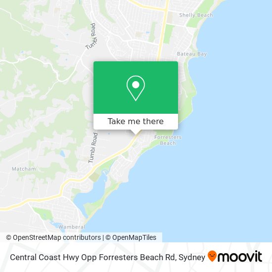 Central Coast Hwy Opp Forresters Beach Rd map