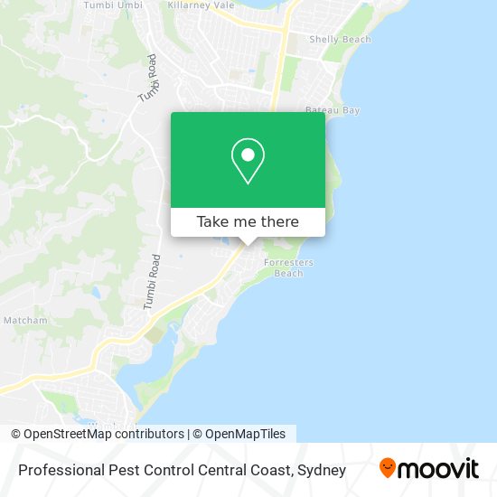 Professional Pest Control Central Coast map