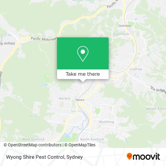 Wyong Shire Pest Control map
