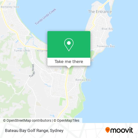 Mapa Bateau Bay Golf Range