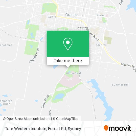 Tafe Western Institute, Forest Rd map