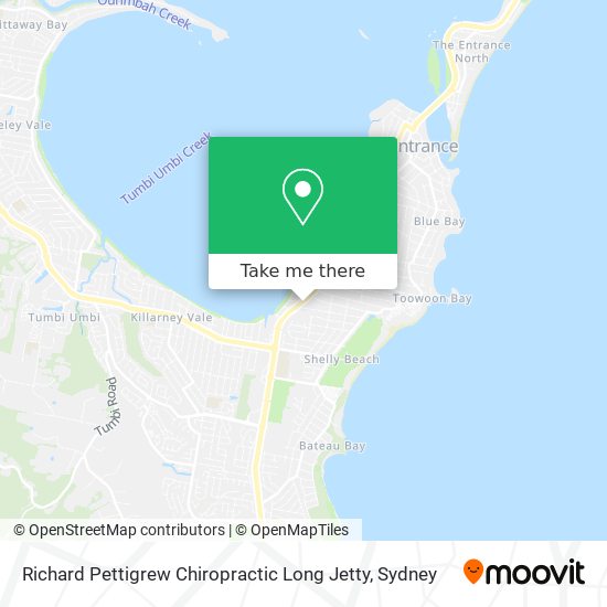 Richard Pettigrew Chiropractic Long Jetty map