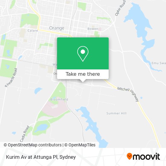 Mapa Kurim Av at Attunga Pl