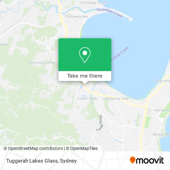 Tuggerah Lakes Glass map