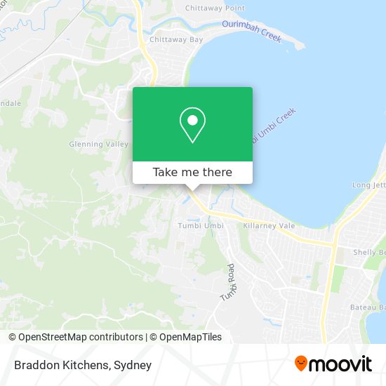 Braddon Kitchens map