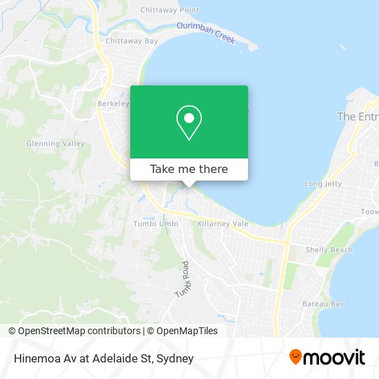 Hinemoa Av at Adelaide St map