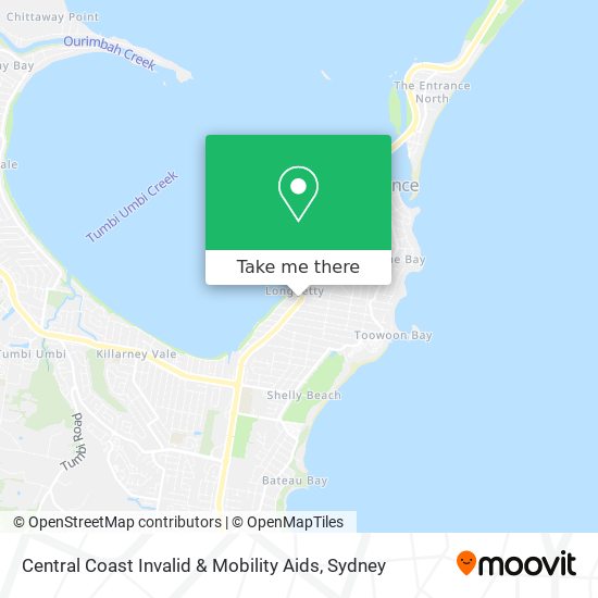 Central Coast Invalid & Mobility Aids map