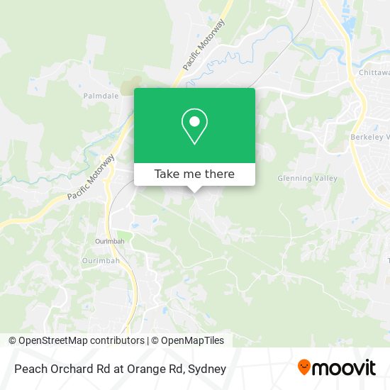 Peach Orchard Rd at Orange Rd map