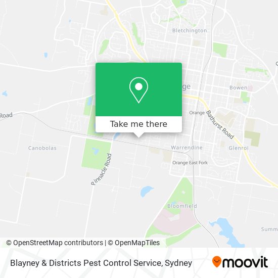 Mapa Blayney & Districts Pest Control Service