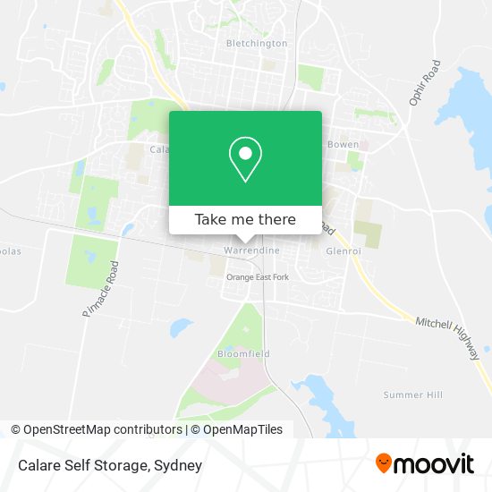 Calare Self Storage map