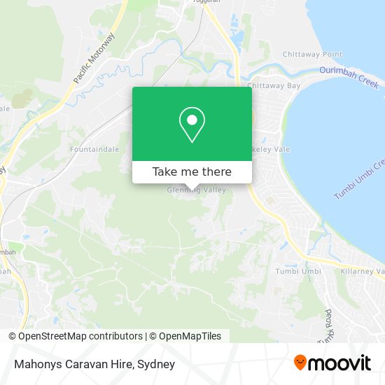 Mahonys Caravan Hire map