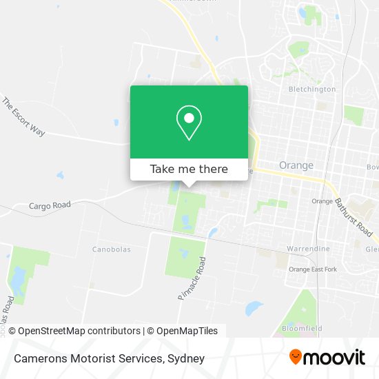 Mapa Camerons Motorist Services