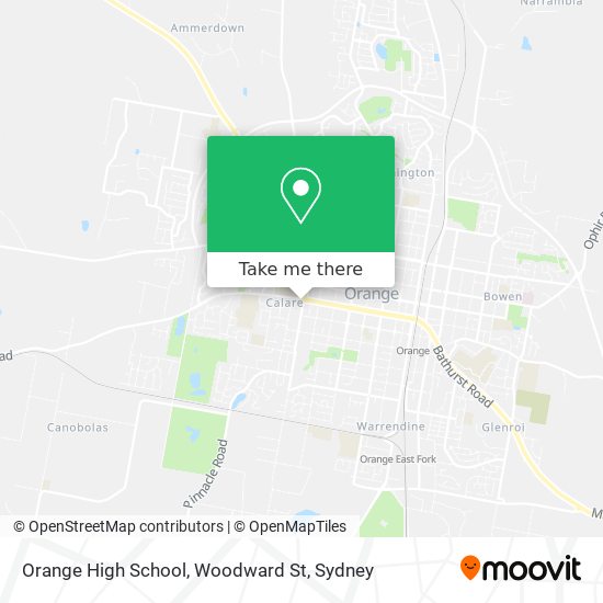Orange High School, Woodward St map