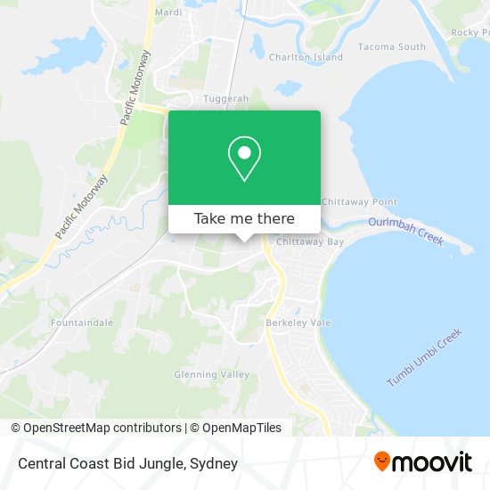 Mapa Central Coast Bid Jungle