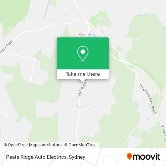 Peats Ridge Auto Electrics map