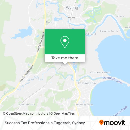 Mapa Success Tax Professionals Tuggerah