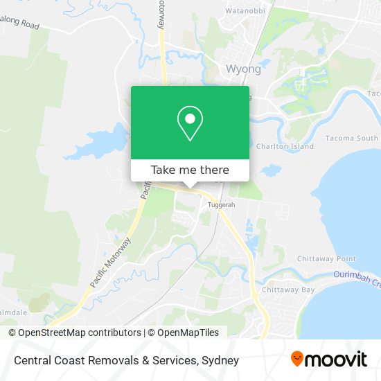 Mapa Central Coast Removals & Services